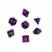 FixtureDisplays® Double-Colors Acrylic Polyhedral Dice Set of 7 Plastic RPG Role Playing Game Dices 18149